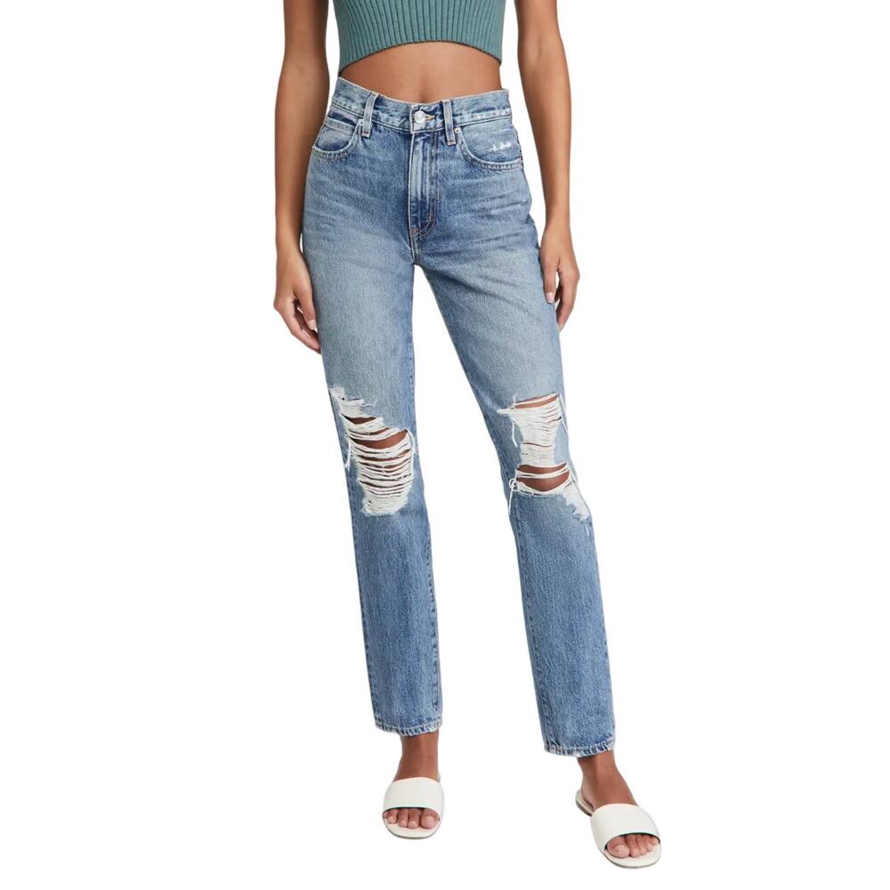 SLVRLAKE Distressed Roxy Jeans in After The Storm Wash Size 31